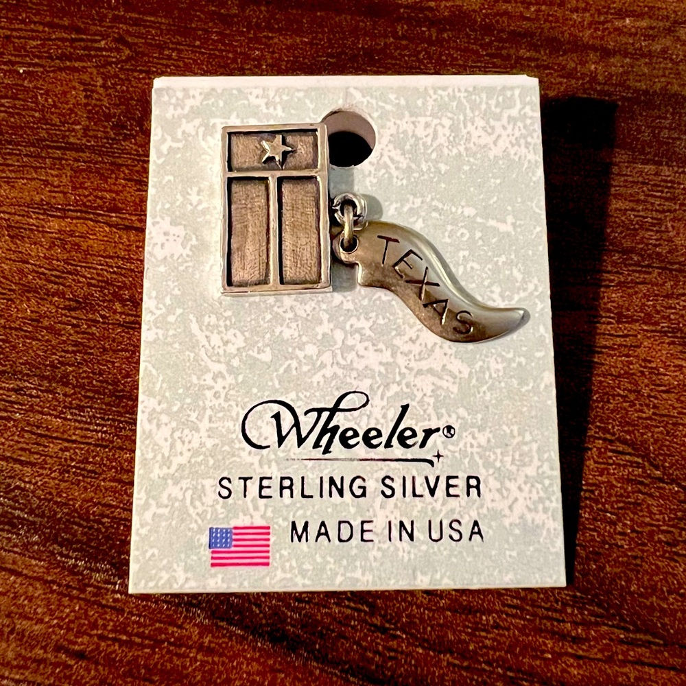 Sterling Silver Texas Flag Charm